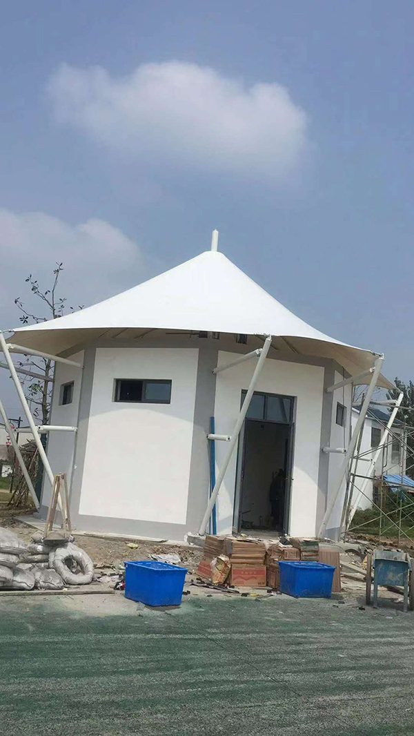祝贺南京西梗莲乡单双帽膜结构景观棚竣工